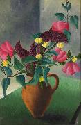 Peter Purves Smith Vase with flowers oil painting on canvas